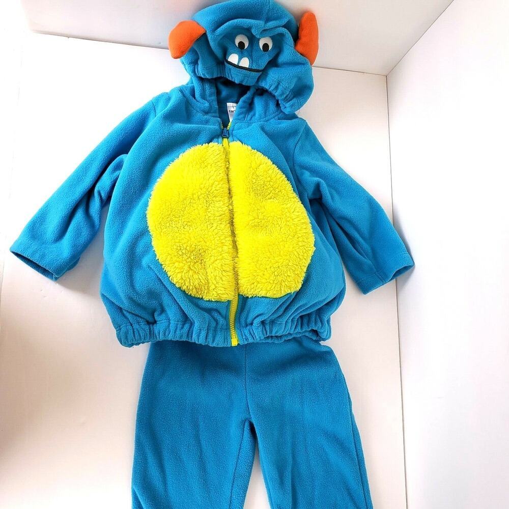 Carters Monster Inc Sully Toddler Size 12 Months Blue Halloween Monster Costume - Picture 2 of 5